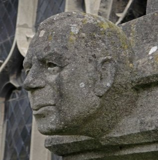 Stone Effigy of Seriol Evans at Gloucester Cathedral