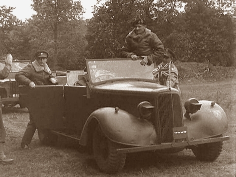 Monty in his Humber Staff Car